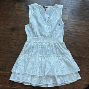 NWT Sz L Aqua Swim white eyelet lace swimsuit coverup